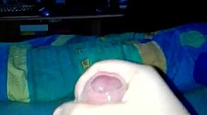 handjob with plugin leads to cumshot in casual chat