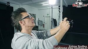 Straßen flirt turns wild with German blonde teen in anal threesome! 😈