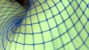 Curly hot girl FUCKING in stockings at home