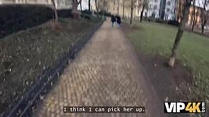 vip4k hes jealous because i paid rent with my shaved pussy to friend outdoors.