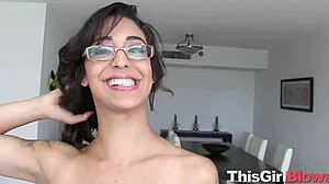 penelope stone undresses giving head to penis