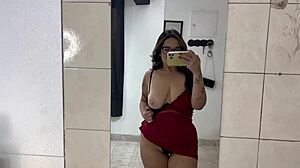 caught bianca masturbating by mirror, couldn’t resist joining in