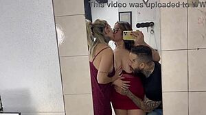 caught bianca masturbating by mirror, couldn’t resist joining in