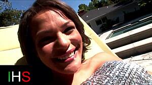 very slutty girl gets pussy and ass fucked by two black men with giant cocks