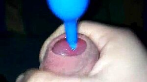 handjob with plugin leads to cumshot in casual chat