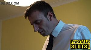 delectable milf fucks maledom after giving him blowjob