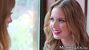 milf enjoys lesbian threesome with young babes