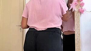 Chubby Latina farts while prepping for a date. Her big ass caught on camera!