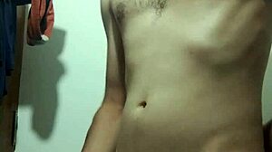Why is this young skinny girl undressing for masturbation with a monster cock?