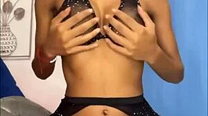 Delightful tits and pussy on that sexy morena