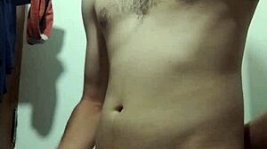 Why is this young skinny girl undressing for masturbation with a monster cock?