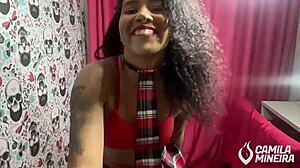 beautiful latina rides huge cock, her tight pussy swollen from cumming