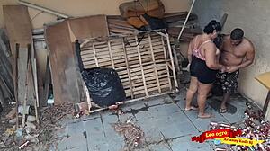 Wow, The Beautiful BBW Gave Her Juicy Ass To Her Brother-In-Law In The Abandoned House For Bareback Fuck!