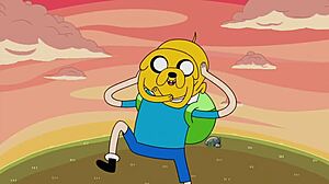 In Adventure Time, Princess Bubblegum has sex with Finn using science. Big tits and monster cock make it wild