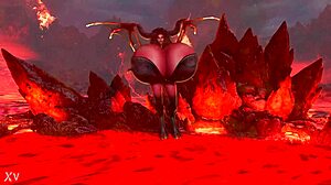 Maggie's huge tits for Halloween