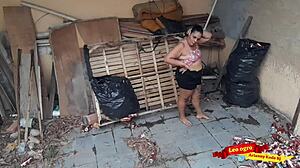 Wow, The Beautiful BBW Gave Her Juicy Ass To Her Brother-In-Law In The Abandoned House For Bareback Fuck!