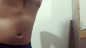 Why is this young skinny girl undressing for masturbation with a monster cock?