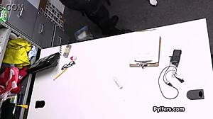 Hey, take off those handcuffs and fuck my juicy pussy at the office!