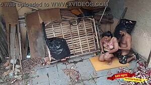 Wow, The Beautiful BBW Gave Her Juicy Ass To Her Brother-In-Law In The Abandoned House For Bareback Fuck!