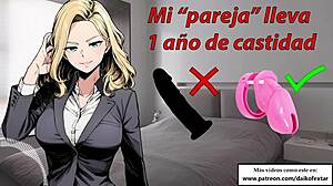 My Boyfriend In Chastity Uses Dildo Instead