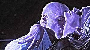 beauty blonde milf in outdoor setting