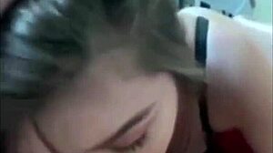 in this amateur lesbian scene the petite girlfriend licks her friend's pussy to orgasm