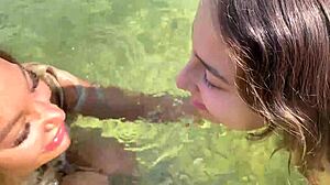 Monika Fox And Regina Moonshine Have Lesbian Fun In Public