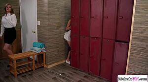 teen stole lingerie caught and fucked by lesbian milf