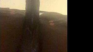 Wet Ebony Pussy Fucking Dildo Hard