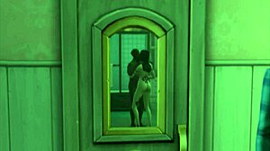 In Sims4, the cheating wife gets with a big black cock