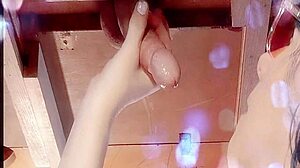 Getting milked with handjob and blowjob, leaking pre cum