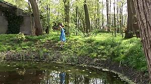 Deniska Plays Games With Masked Men Outside