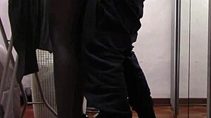 i love the milf with beautiful legs in pantyhose getting touched and fucked roughly.