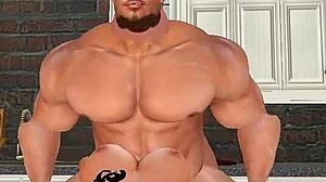 Handsome muscle hunk aaron donald fucks local wife in kitchen