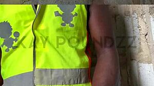 most intense moan during public jerk off with huge cock 😈