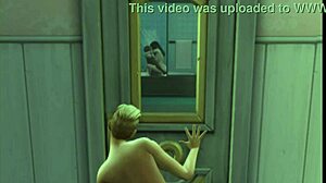 In Sims4, the cheating wife gets with a big black cock