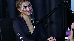 Jhocy and Bia Hot Glamour in Sheer Red Lingerie