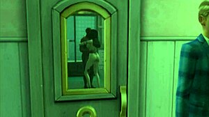 In Sims4, the cheating wife gets with a big black cock