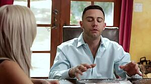 Wild teen Gina Valentina from the woods gets rough blowjob and ass sucking.