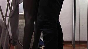 i love the milf with beautiful legs in pantyhose getting touched and fucked roughly.