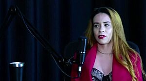 Jhocy and Bia Hot Glamour in Sheer Red Lingerie