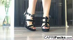 Capri teases in high heels 😍