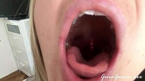 Intriguing Tongue And Saliva Throat Fetish Demonstration By Young Amateurs.