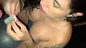 Husband Takes Housewife to Fuck Big Pussy in Public, Watched by Voyeur Friend.