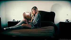 Petite Teen Candice Masturbates With Flower!