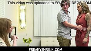 yo, freakyshrink stepson jerks off and bangs hot stepmom athena. then nails his twisted therapist too!