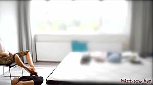 Mistress Forces Her Submissive To Worship Her Feet In Femdom Domination