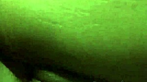 black amateur takes cum all over her body 😍