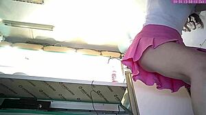 Dumb 18 Yo Bitch Flashes Panties In Hidden Upskirt!