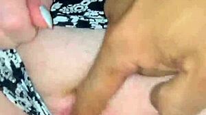 fat bbw plays with ass pussy and tits outdoor in car